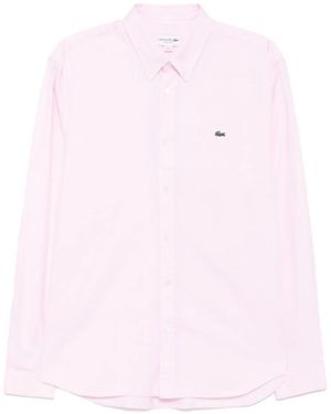 Lacoste Regular Fit Cotton Shirt - Pink