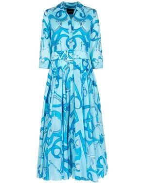 Samantha Sung Aster Midi Dress - Blue