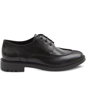 Saint Laurent Derby Stringate Lino Con Lacci - Nero