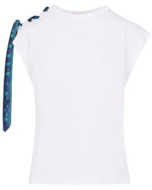 Emilio Pucci T-Shirt Con Intreccio - Bianco
