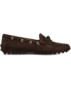 Tod's Suede Leather Loafers - Brown