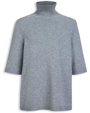 Alaïa High Neck Cashmere Pullover - Blue