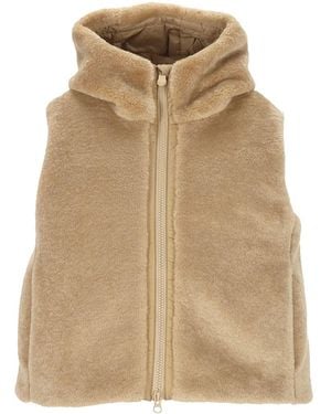 Save The Duck Cassandra Quilted Faux Fur Vest - Natural