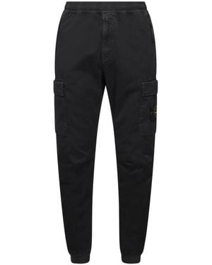 Stone Island Pantalone Cargo Vestibilità Regular - Nero