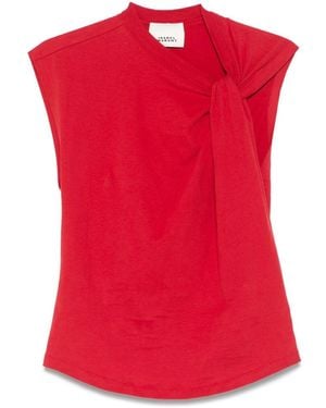 Isabel Marant Nayda Asymmetric T-Shirt - Red