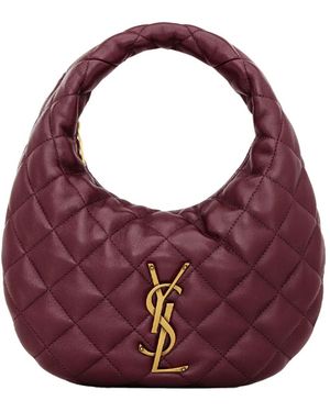 Saint Laurent Icarino Quilted Nappa Bag - Purple