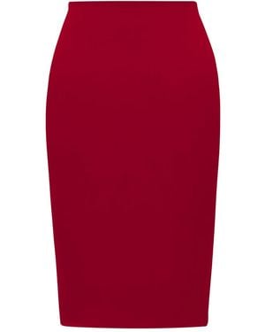 Saint Laurent Gonna A Matita A Vita Media - Rosso