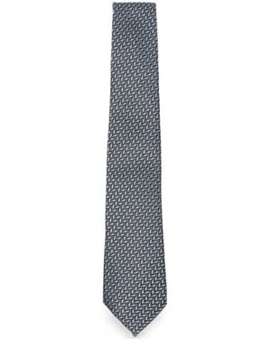 Giorgio Armani Silk Tie - White