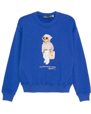Polo Ralph Lauren Polo Bear Lightweight Fleece Crewneck - Blue