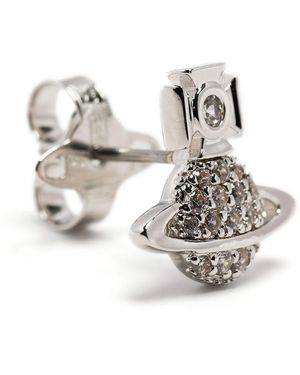 Vivienne Westwood｜ (HEATHER STUD EARRINGS (6201036R 01P Heather Stud Earrings Platinum/Lavender – AgathaBoutiqueLtd