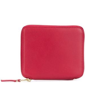 Comme des Garçons Wallet Leather Zip Wallet - Red