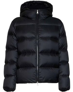 Moncler Short Down Jacket Feligule With Hood - Black