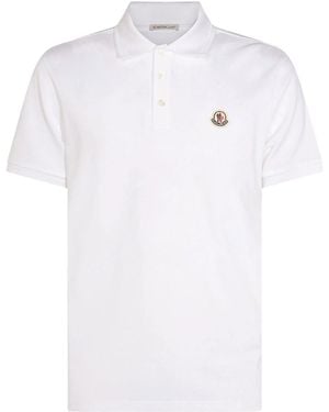 Moncler Double Logo Patch Cotton T-Shirt - White