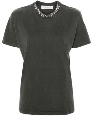 Golden Goose Crystal-Embellished Cotton T-Shirt - Green