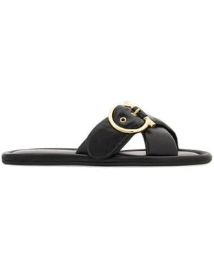 Ferragamo Elyzia Leather Slide - Black