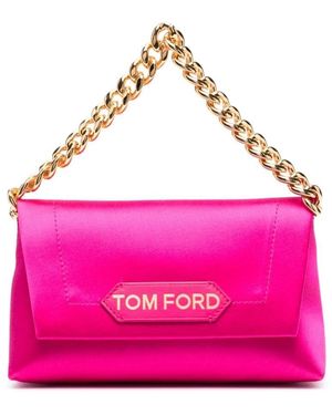 Tom Ford Mini Chain Satin Shoulder Bag - Pink