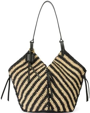 Isabel Marant Tampa Two-Tone Raffia Shoulder Bag - Multicolour