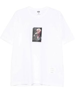 JUNYA WATANABE COMME DG Cotton T-Shirt With David Bowie Print - White