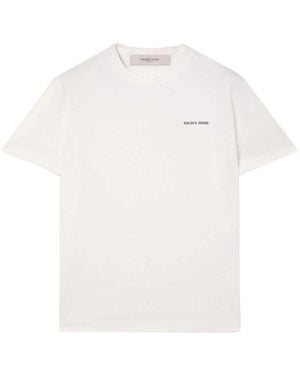 Golden Goose Cotton Jersey T-Shirt With Contrasting Logo Print Clothing - White
