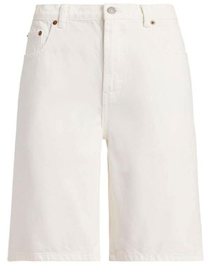 Polo Ralph Lauren Long Denim Shorts - White