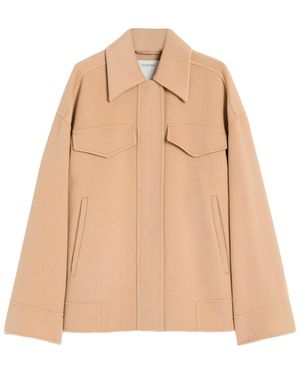Sportmax Double Wool Caban - Natural