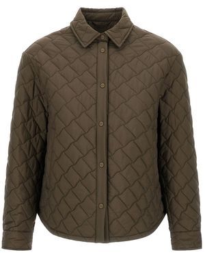 Herno Quilted Ecoage Waterproof Shacket - Green