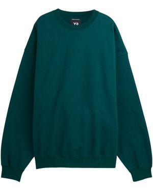 Y-3 Brushed Terry Crew Sweatshirt - Green