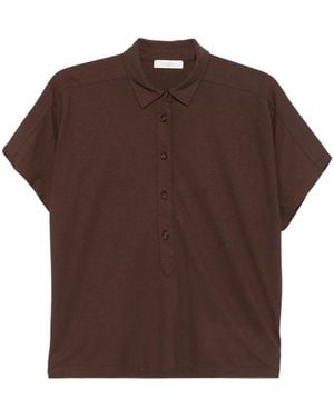 Zanone Short-sleeved Cotton Polo Shirt - Brown