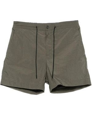 Pantaloni Torino Crinkled Effect Drawstring Nylon Shorts - Grey