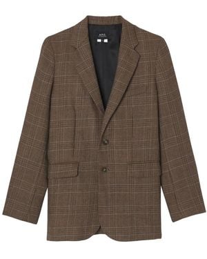 A.P.C. Annie Wool Jacket - Brown