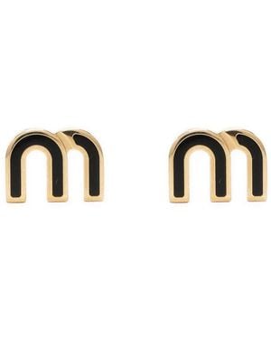 Miu Miu Miumiu Enamelled Metal Earrings - Multicolour