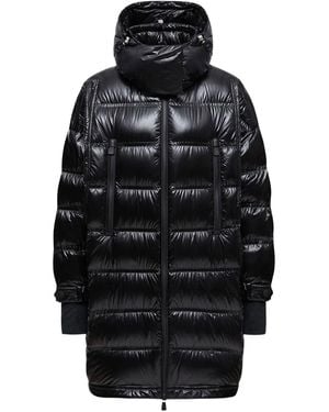 Moncler Grenoble: Long Rochelairs Down Jacket With Hood - Black