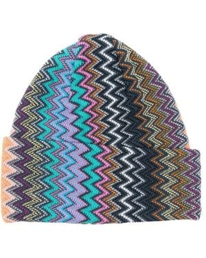 Missoni Berretto Con Motivo A Zigzag - Blu