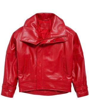 Balenciaga Rounded Bomber Jacket - Red