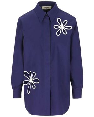 Fendi Camicia Popeline - Blue