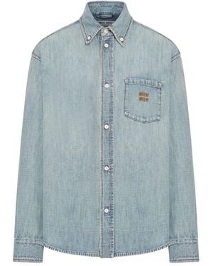 Miu Miu Denim Cotton Shirt - Blue