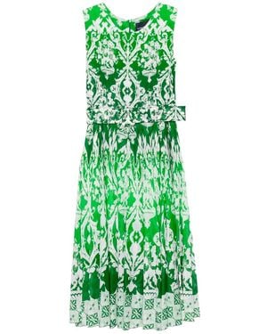 Samantha Sung Aster Midi Dress With Impero Ombre-Print - Green