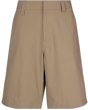 Bottega Veneta Lightweight Cotton Twill Bermuda Shorts For - Natural