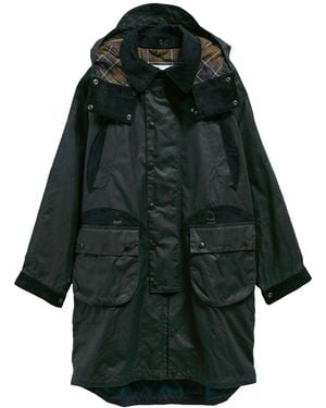 Barbour X Norbit: Long Waxed Jacket - Black