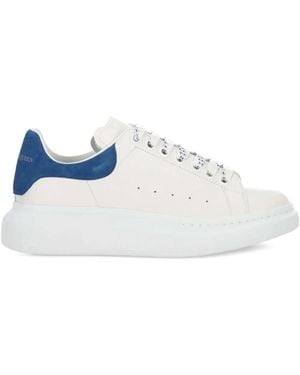 McQueen Oversized Leather Trainers - Blue