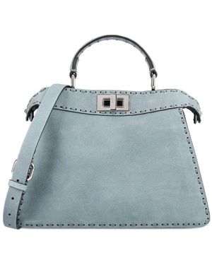 Fendi Small Peekaboo Iseeu Top-Handle Tote Bag - Blue