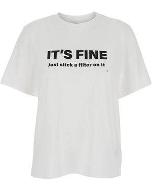 Victoria Beckham Just Stick A Filter On It Slogan T-Shirt - White