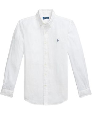 Polo Ralph Lauren Custom Fit Linen Shirt - White