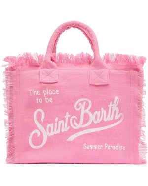 MC2 Saint Barth Solid Colour Linen Colette Bag - Pink