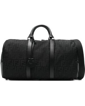 Fendi Ff Nylon Medium Travel Bag - Black