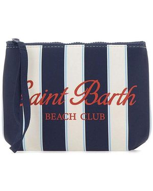 MC2 Saint Barth Aline Striped Scuba Pouch - Blue
