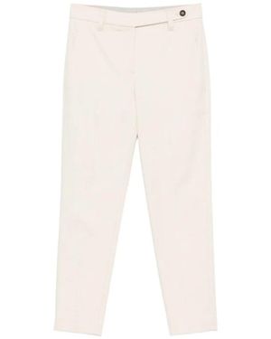 Brunello Cucinelli Cotton Pants With Tapered Leg - White