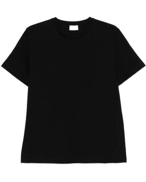 Saint Laurent Crew Neck Cotton T-Shirt - Black