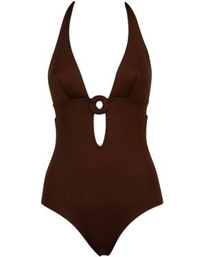 Fisico Ring Swimsuit - Brown