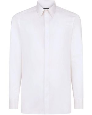 Tom Ford Cotton And Silk Classic Fit Shirt - White